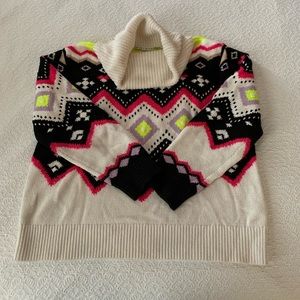 Super-cute Alice + Olivia Emmett Fair Isle Turtleneck Sweater, size Extra-Large.